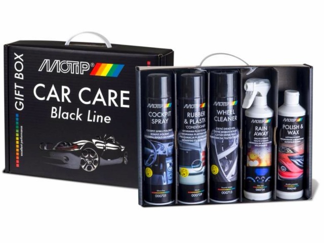 darcekovy balicek autokozmetiky motip car care blac line motip